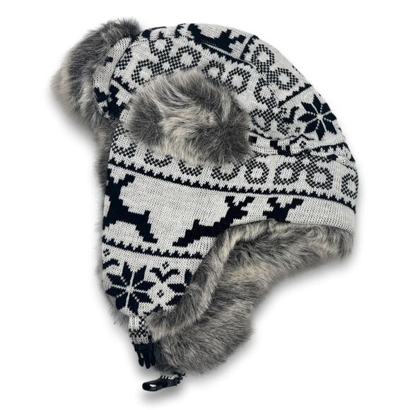 Lumberjack Aviator Hat Supple Faux Fur Winter Ski Trooper Trapper Ear Flap Cap - Picture 1 of 7